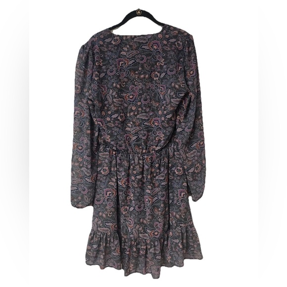 NWOT Evereve Olympia Mini Dress M Floral Chiffon Ruffle Tiered,pockets,feminine - Picture 5 of 6